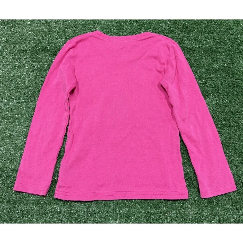 Ralph Lauren Baby Girls Big Pony Longsleeve T-Shirt Pink Size 3T Toddler Vintage